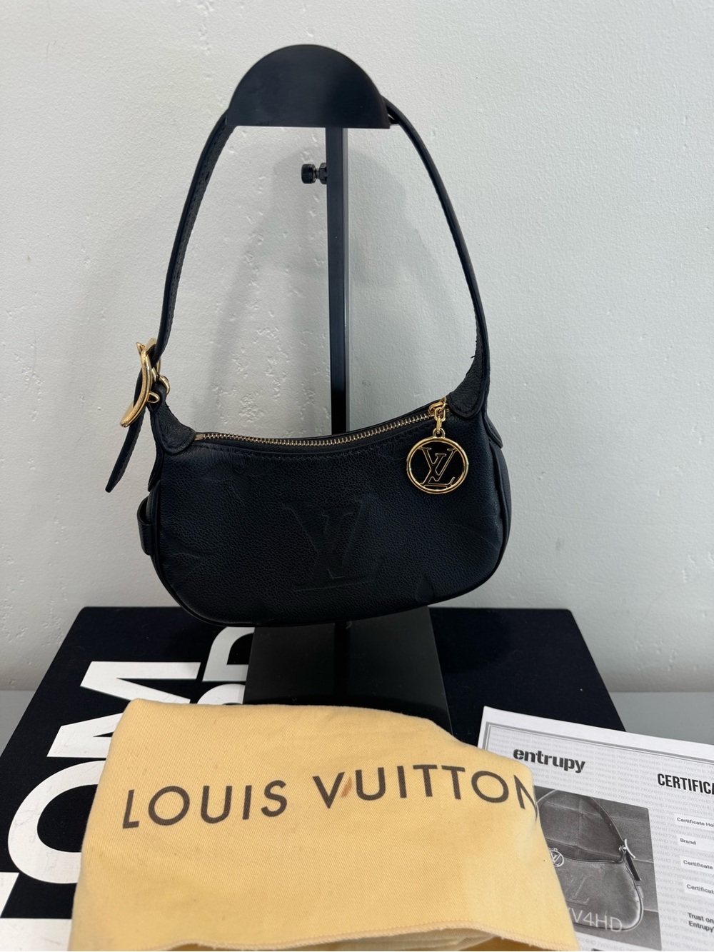 Louis Vuitton empreinte monogram mini moon bag